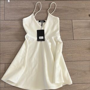 Missguided White a-line dress